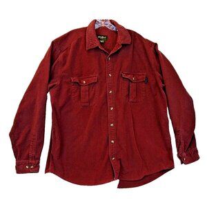Mens Eddie Bauer 100% Cotton Heavy Flannel Shirt Size XL Brown Button Up